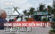 Hàng quán dọc biển Nhật Lệ tất bật tháo dỡ, trả lại mặt bằng