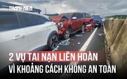 Hết hồn khoảnh khắc tai nạn liên hoàn 7 ô tô trên cao tốc