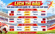 Lịch thi đấu cụ thể Gia Lai Cup, các kênh phát: U.23 Việt Nam gặp U.23 Thái Lan, U.23 Qatar giờ đẹp