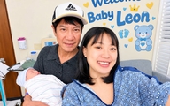 Lê Huỳnh rơi nước mắt khi đón con chào đời ở tuổi 62