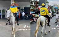 Sự thật clip xe ôm công nghệ cưỡi ngựa vào cây xăng ở TP.HCM gây sốt mạng