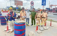 CSGT kiểm tra công trình sửa cầu Đồng Nai, phát hiện vi phạm dễ gây ùn tắc
