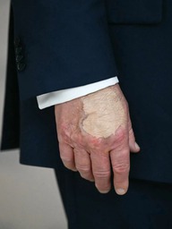 Dấu vết lạ trên mu bàn tay của Tổng thống Trump