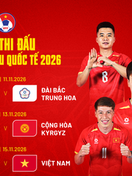 VFF công bố nóng lịch thi đấu đội tuyển Việt Nam gặp Đài Loan và Kyrgyzstan: Giờ đẹp, xem kênh nào?