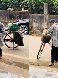 Người cha đạp xe gửi thiệp cưới con gái: Dân mạng xúc động, chuyển tiền mừng