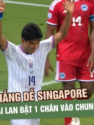Thái Lan thắng dễ Singapore, đặt một chân vào chung kết ASEAN Cup 2026