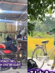 Mẹ già mỗi ngày đạp xe đến tiệm hớt tóc của con: 'Sợ nó ngồi một mình buồn'