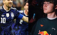 Siêu sao Hàn Quốc Faker tiết lộ thần tượng Messi: GOAT cũng mê GOAT
