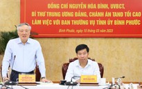 Chánh án TAND tối cao Nguyễn Hòa Bình làm việc tại Bình Phước