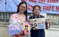 Chị gái thức đêm làm poster 'chồng yêu' tặng em gái thi tốt nghiệp THPT 2023