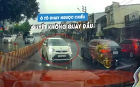 Tài xế lái xe Kia Morning chạy ngược chiều, quyết không quay đầu khi bị nhắc nhở