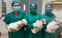 Hà Tĩnh: Sản phụ mang 3 thai tự nhiên cùng trứng hiếm gặp