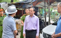 Phó thủ tướng Trần Lưu Quang chỉ đạo công tác cứu nạn tại vụ cháy chung cư mini