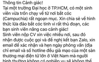 Nhiều trường ĐH cảnh báo sinh viên về nguy cơ bị 'bắt cóc' khi tìm việc