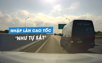 Xe khách 16 chỗ phi lên cao tốc, nhập làn 'như tự sát'