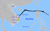 Áp thấp nhiệt đới đi dọc biển Quảng Ngãi - Phú Yên, bão số 8 tăng cấp