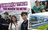 Metro số 1 vận hành thử, sinh viên TP.HCM háo hức đi trải nghiệm