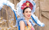 MC đám cưới Quang Hải diễn trang phục dân tộc ở Hoa hậu Du lịch Quốc tế