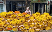 Cúc vạn thọ 'xả lỗ' đầy chợ hoa lớn nhất TP.HCM: Tiểu thương mong ngóng