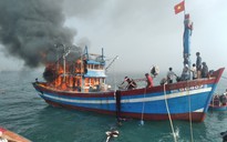 Quảng Ngãi: Cháy tàu cá, thiệt hại hàng tỉ đồng