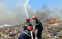 Cháy bãi rác lớn nhất tỉnh Vĩnh Long