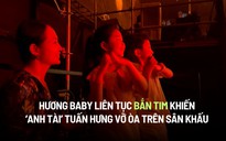 Hương Baby liên tục bắn tim khiến ‘Anh tài’ Tuấn Hưng vỡ òa trên sân khấu