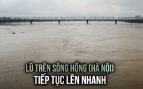 Lũ trên sông Hồng tại Hà Nội tiếp tục lên nhanh vào tối 10.9