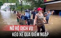 Bất ngờ dịch vụ 'kéo xe qua điểm ngập'