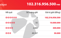 Kết quả xổ số Mega 6/45 Vietlott tối 15.10, quỹ độc đắc cán mốc 102 tỉ đồng