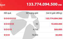 Vé số Vietlott trúng gần 134 tỉ đồng bán ra tại Khánh Hòa