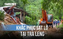 Chiến sĩ dựng lại nhà, thu dọn bùn đất nhà dân sau vụ sạt lở tại Trà Leng