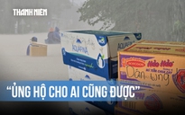 Xúc động: Dòng chữ ghi vội trên hàng cứu trợ người dân bị cô lập do mưa lũ