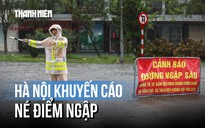 Mưa lớn gây ngập nhiều tuyến phố, Công an Hà Nội ra khuyến cáo