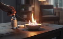 Bị bỏng nặng do tự thí nghiệm đốt cồn tại nhà