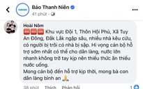 Nước lũ dâng, nhiều tin nhắn kêu cứu dồn dập gửi về Báo Thanh Niên giữa đêm