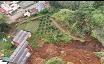 Di dời khẩn cấp cả khu dân cư do vết nứt dài trên đồi Ba Lá Xanh