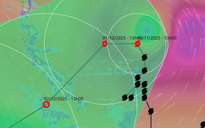 Bão số 15 đi rất chậm, vùng biển Gia Lai - Khánh Hòa sóng cao 5 m