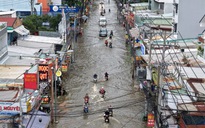 Cảnh khu nam TP.HCM ngập sâu, triều cường vượt lịch sử nhìn từ trên cao