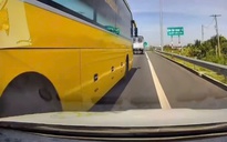 Tài xế chuyển làn ẩu suýt gây tai nạn trên cao tốc