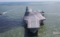 Tàu sân bay Phúc Kiến của Trung Quốc đi qua eo biển Đài Loan