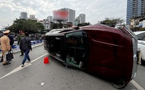 Tài xế dương tính với ma túy, lái ô tô tông liên hoàn nhiều xe ở Hà Nội