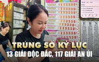 Trúng số kỷ lục 130 tờ tại Bình Dương: 13 giải độc đắc, 117 giải an ủi