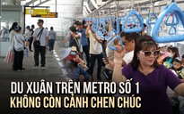 Người dân du xuân trên metro số 1 ngày mùng 7, không còn cảnh chen chúc