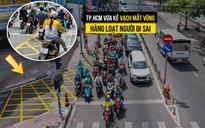 TP.HCM vừa kẻ vạch mắt võng ở trung tâm, hàng loạt người đi sai