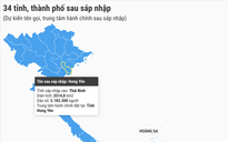 Tên gọi và trung tâm hành chính 34 tỉnh, thành phố sau sáp nhập