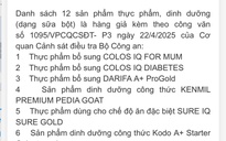 Thu hồi toàn quốc 12 thực phẩm dạng sữa bột giả
