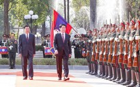 Lễ đón chính thức Chủ tịch nước Lương Cường thăm Lào
