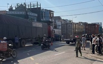 Tai nạn trên QL1, một phụ nữ bị xe container tông tử vong
