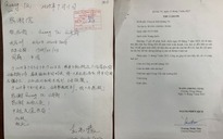 Tìm được túi xách, một công dân Trung Quốc viết thư cảm ơn Công an Quảng Trị