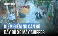 Diễn biến vụ đẩy đổ xe máy của shipper:  Nữ cán bộ phường bị kiểm điểm
